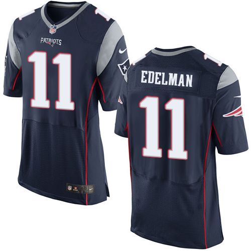 Nike Patriots #11 Julian Edelman Navy Blue Team Color Men's Stitched NFL New Elite Jersey